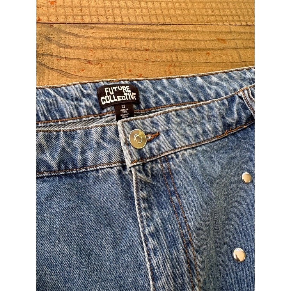 Future Collective Studded Denim Jeans - Picture 2 of 3